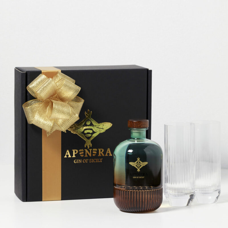 Apenera Gin Luxury Gift Box with Nude Crystal Tumblers